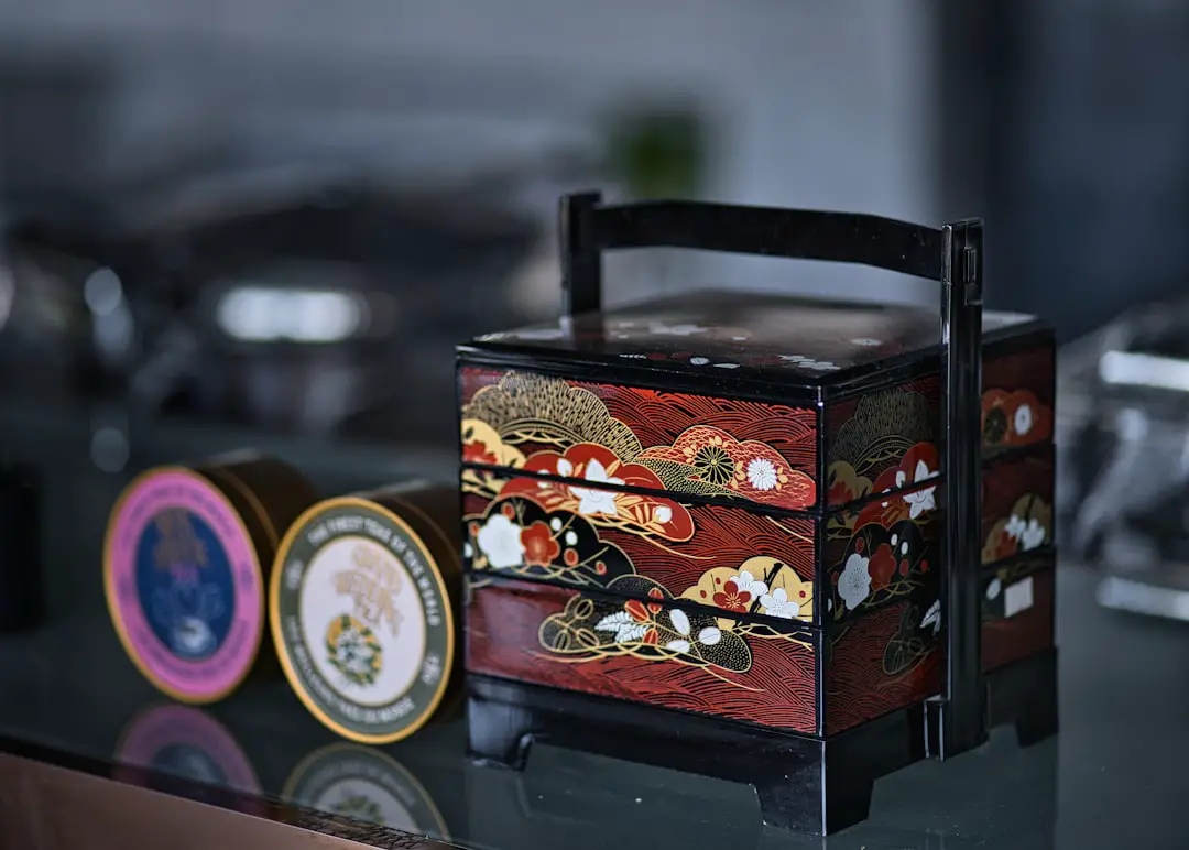 a small box with a variety of objects inside