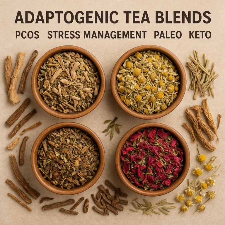 Featured image for 12 Adaptogenic Tea Blends for PCOS Stress on Paleo Keto 2026